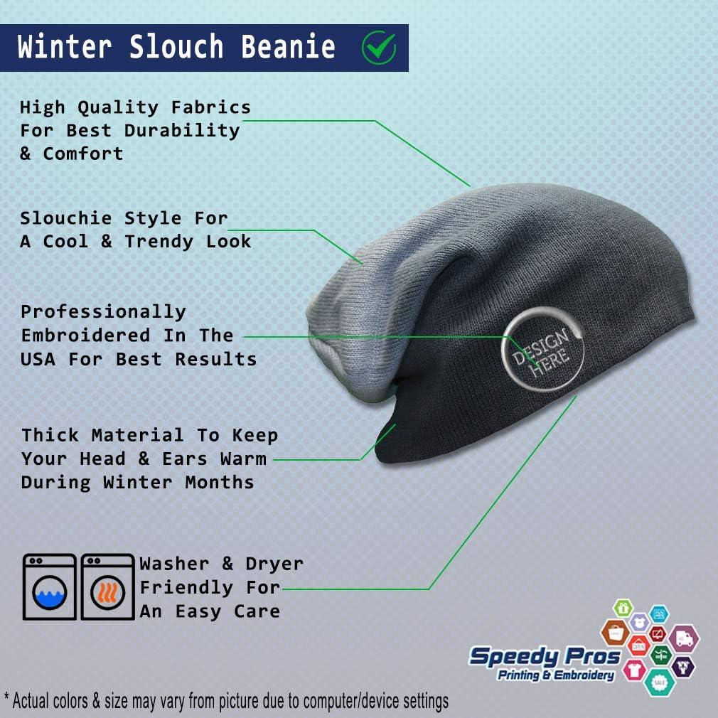 imageSpeedy Pros Slouchy Beanie for Men Fish Skeleton Embroidery Acrylic Women Skull Cap 1 SizeNavy