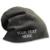 imageSlouchy Beanie for Men ampamp Women Custom Personalized Text Cotton Skull Cap HatsDark Grey