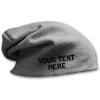 imageSlouchy Beanie for Men ampamp Women Custom Personalized Text Cotton Skull Cap HatsLight Grey