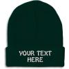 imageWinter Hat Beanie for Men ampamp Women Custom Personalized Text Acrylic Skull Cap HatForest Green