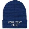 imageWinter Hat Beanie for Men ampamp Women Custom Personalized Text Acrylic Skull Cap HatHeather Blue