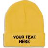 imageWinter Hat Beanie for Men ampamp Women Custom Personalized Text Acrylic Skull Cap HatYellow