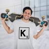 imageCustom Graphic T Shirts for Men K Scrabble Initial Monogram Letter K CottonOxford Grey Design Only