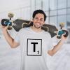 imageCustom Graphic T Shirts for Men T Scrabble Initial Monogram Letter T CottonBlack Design Only