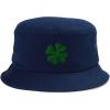 imageCustom Bucket Outdoor Apparel Hat 4 Leaf Clover Irish Ireland St Patricks Hats for Men ampamp Women CottonNavy Design Only