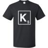 imageCustom Graphic T Shirts for Men K Scrabble Initial Monogram Letter K CottonBlack Design Only