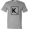 imageCustom Graphic T Shirts for Men K Scrabble Initial Monogram Letter K CottonOxford Grey Design Only