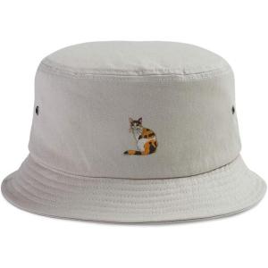 imageCustom Bucket Apparel Hat Calico Cat B Embroidery Cotton Hats for Men ampamp WomenKhaki Design Only