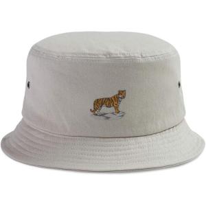 imageCustom Bucket Apparel Hat Standing Tiger Embroidery Cotton Hats for Men ampamp WomenKhaki Design Only