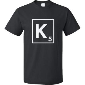 imageCustom Graphic T Shirts for Men K Scrabble Initial Monogram Letter K CottonBlack Design Only