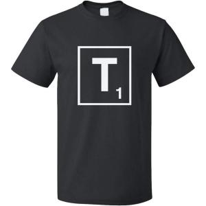 imageCustom Graphic T Shirts for Men T Scrabble Initial Monogram Letter T CottonBlack Design Only