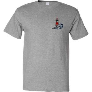 imageFunny Graphic T Shirts for Men Nautical Port Lighthouse Cotton TopOxford Gray