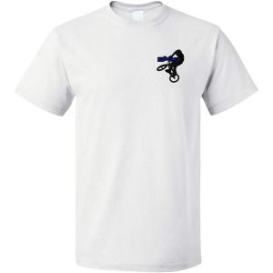 imageFunny Graphic T Shirts for Men Sport BMX Bike Logo Trick Blu Cotton TopWhite