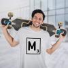 imageCustom Graphic T Shirts for Men M Scrabble Initial Monogram Letter M CottonBlack Design Only