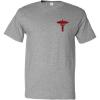 imageFunny Graphic T Shirts for Men Red Medical Caduceus Symbol Cotton TopOxford Gray