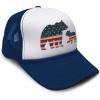 imageTrucker Hat Mama Bear Cub USA Flag Patriotic America Polyester AdjustableNavy