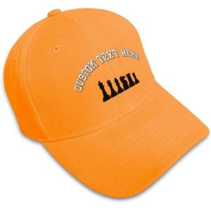 imageCustom Baseball Cap Chess Set Black Embroidery Acrylic Dad Hats for Men ampamp WomenOrange Personalized Text Here