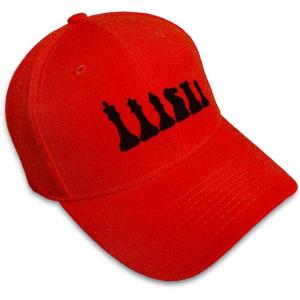 imageCustom Baseball Cap Chess Set Black Embroidery Acrylic Dad Hats for Men ampamp WomenRed Design Only