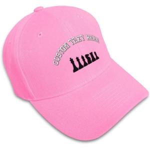 imageCustom Baseball Cap Chess Set Black Embroidery Acrylic Dad Hats for Men ampamp WomenSoft Pink Personalized Text Here