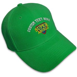 imageCustom Baseball Cap Super Abuelo Spanish Embroidery Dad Hats for Men ampamp WomenKelly Green Personalized Text Here