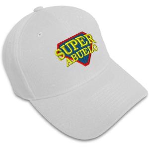 imageCustom Baseball Cap Super Abuelo Spanish Embroidery Dad Hats for Men ampamp WomenWhite Design Only