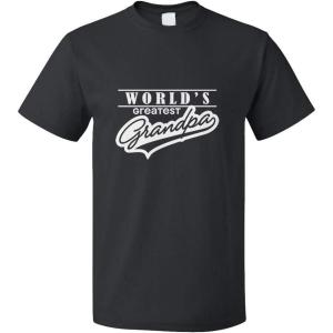 imageCustom Funny Graphic T Shirts for Men Worlds Greatest Grandpa Cotton TopBlack Design Only