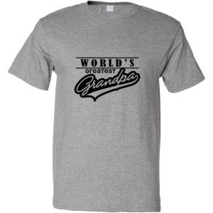 imageCustom Funny Graphic T Shirts for Men Worlds Greatest Grandpa Cotton TopOxford Gray Design Only