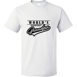 imageCustom Funny Graphic T Shirts for Men Worlds Greatest Grandpa Cotton TopWhite Design Only