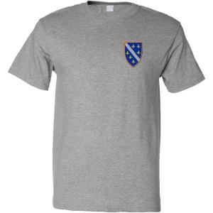 imageFunny Graphic T Shirts for Men Bosnia War Flag Cotton TopOxford Gray