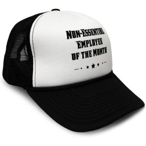imageSpeedy Pros Trucker Hat Non Essential Employee of The Month Quarantine Polyester AdjustableBlack