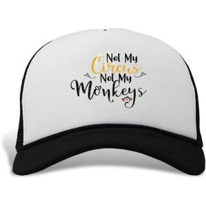 imageTrucker Hat Not My Circus Not My Monkeys Polyester Baseball Mesh Cap One SizeBlack