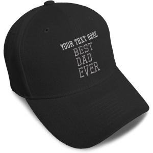 imageBaseball Cap Best Dad Ever Aembroidery Humor Best Dad Ever Acrylic Dad Hats for Men ampamp WomenBlack Personalized Text Here