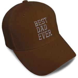 imageBaseball Cap Best Dad Ever Aembroidery Humor Best Dad Ever Acrylic Dad Hats for Men ampamp WomenBrown Design Only