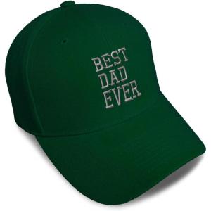 imageBaseball Cap Best Dad Ever Aembroidery Humor Best Dad Ever Acrylic Dad Hats for Men ampamp WomenForest Green Design Only