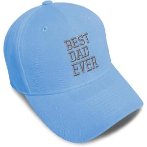 imageBaseball Cap Best Dad Ever Aembroidery Humor Best Dad Ever Acrylic Dad Hats for Men ampamp WomenLight Blue Design Only