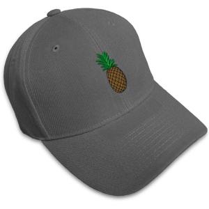 imageCustom Baseball Cap Pineapple Embroidery Fruit Acrylic Dad Hats for Men ampamp WomenDark Grey Design Only