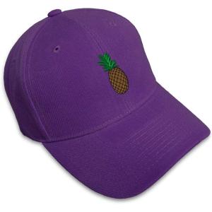 imageCustom Baseball Cap Pineapple Embroidery Fruit Acrylic Dad Hats for Men ampamp WomenPurple Design Only