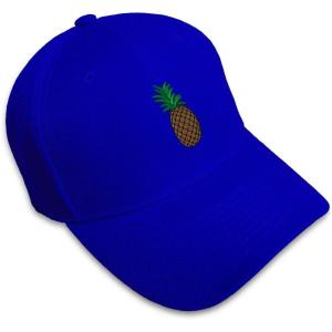 imageCustom Baseball Cap Pineapple Embroidery Fruit Acrylic Dad Hats for Men ampamp WomenRoyal Blue Design Only