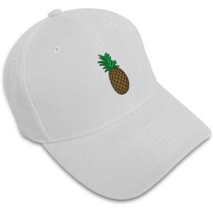 imageCustom Baseball Cap Pineapple Embroidery Fruit Acrylic Dad Hats for Men ampamp WomenWhite Design Only
