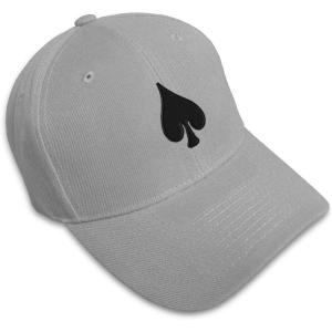 imageCustom Baseball Cap Spade Embroidery Poker Acrylic Dad Hats for Men ampamp WomenGray Design Only