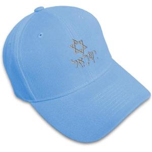 imageSpeedy Pros Baseball Cap Hebrew Israel Star of David A Embroidery Typography ampamp SymbolsLight Blue