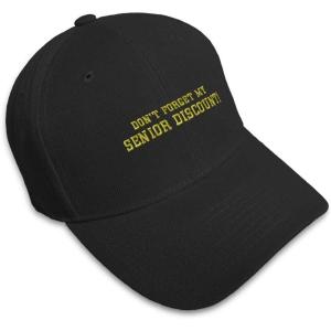 imageBaseball Cap Dont Forget Senior Discount Embroidery Funny ampamp Novelty HumorBlack
