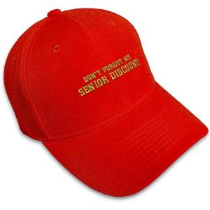 imageBaseball Cap Dont Forget Senior Discount Embroidery Funny ampamp Novelty HumorRed