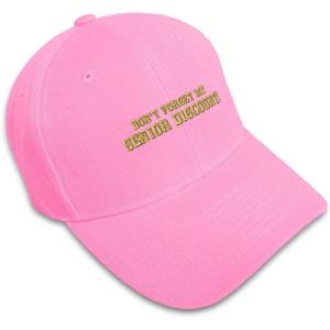 imageBaseball Cap Dont Forget Senior Discount Embroidery Funny ampamp Novelty HumorSoft Pink
