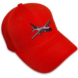 imageCustom Baseball Cap C130 Aircraft Embroidery Acrylic Dad Hats for Men ampamp WomenRed Design Only