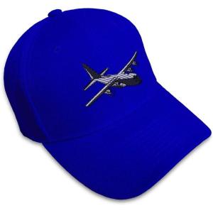 imageCustom Baseball Cap C130 Aircraft Embroidery Acrylic Dad Hats for Men ampamp WomenRoyal Blue Design Only