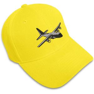 imageCustom Baseball Cap C130 Aircraft Embroidery Acrylic Dad Hats for Men ampamp WomenYellow Design Only