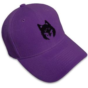 imageCustom Baseball Cap Mean Wolf Face Black Embroidery Dad Hats for Men ampamp WomenPurple Design Only