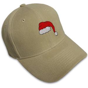 imageSpeedy Pros Baseball Cap Santa Hat Embroidery Holidays and Occasions for Men ampamp WomenKhaki