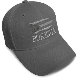 imageBaseball Cap Puerto Rico Island Map Flag C Embroidery Dad Hats for Men ampamp WomenDark Grey